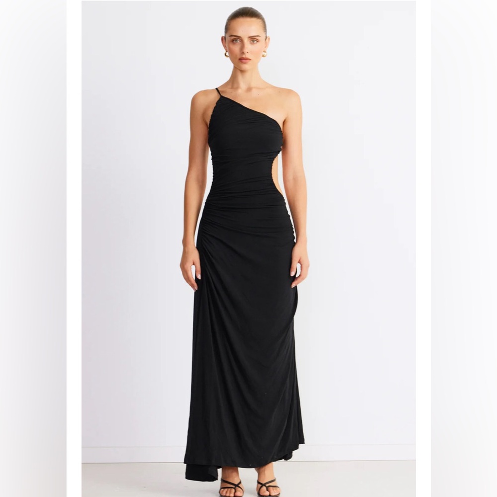 SNDYS sexy black backless maxi dress
